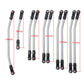 QUE-T 10pcs Stainless Steel Steering Pull Rod Link Linkage for 1/10 RC SCX10 Crawler Car,324mm Wheelbase