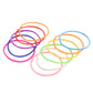 Senkary 120 Pieces Silicone Jelly Bracelets Glow Neon 80s Rubber Bracelets Gel Gummy Elastic Hair Ties for Adults, Women, Kids,