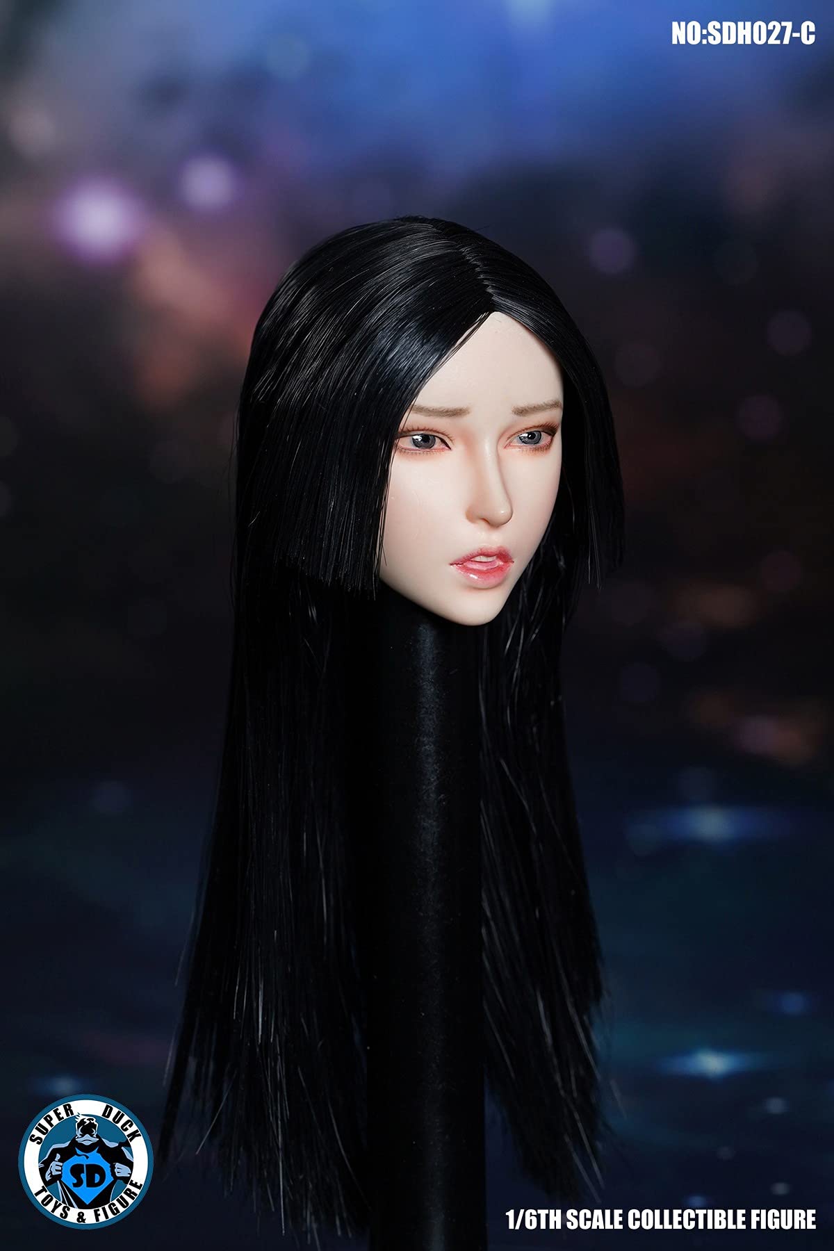 Phicen Super Duck 1/6 Sdh027 Asia Girl Head Sculpt For Hottoys Tbleague Female Figure Body (Sdh027-C)