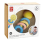 Hape Rattling Rings Teether | Movable Teething & Rattle Shake Toy For Babies, Soft Colors