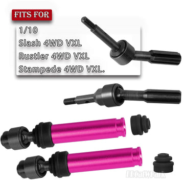 BRCatWPark Drive Shaft Axles Upgrades Part for 1/10 Slash 4X4 VXL/Rustler 4X4 VXL/Stampede 4WD VXL,RC Steel #45 Front & Rear 4Pc
