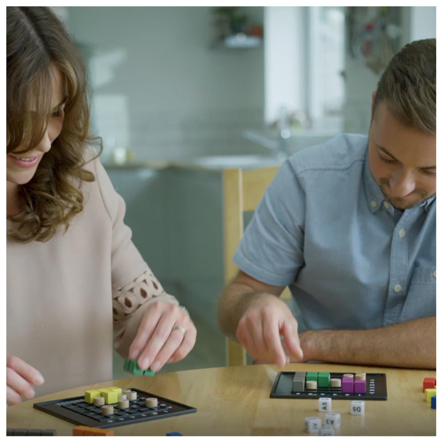 The Happy Puzzle Company Genius Square STEM Puzzle Game - Multicolored, Wooden, 60000+ Solutions, Game of the Year Award Winner