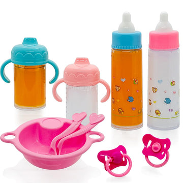 Saiburaz Baby Doll Bottle Accessories Toys Baby Doll Magic Bottles Playset Disappearing Bottles With Pacifier For Little Girls (Big Set(For 12-18' Doll))