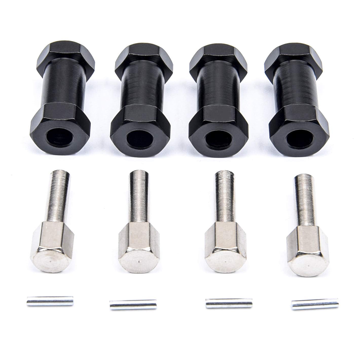 Readytosky 12mm Wheel Hub Hex Spacer 25mm Offset Extension Drive Adapter for 1/10 Traxxas Rustler Axial SCX10 ii Wraith Gen7 Gen