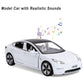Toy Car Model 3 Diecast Metal Model Cars Pull Back car for Boys and Girls Age 3 - 12 Years Old (White)