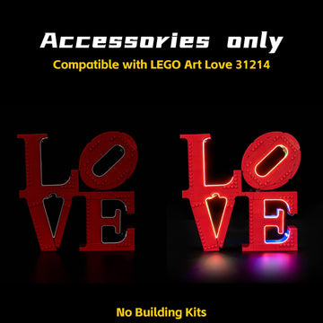 Brickbling Led Light Compatible With Lego Art Love Sculpture, Creative Lighting Kit Compatible With Lego 31214 - Gift Ideas For