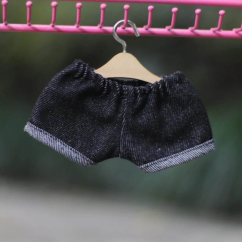 Niannyyhouse 8In(20Cm) Plush Doll Clothes Hoodies Without Pocket Jeans Doll Dressup (Gray)