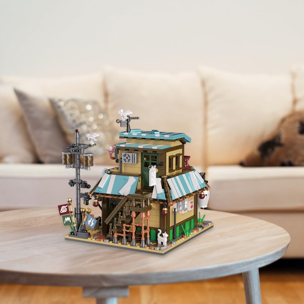 RAVAYO Japanese Ramen Shop Building Blocks Set - Plastic Mini Brick Toy, 8"x8"x2", Model RA011, Ideal Gift for Ages 14+