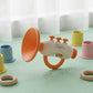 Urjix Baby Trumpet Toy Early Learning Baby Trumpet Whistle Crisp Sound Easy Blow Whistle Toy For Infants, Toddlers, Cyan, Trumpe