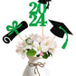 Alissar 15-Pack Double Sided Glitter 2024 Graduation Party Centerpiece Sticks Green- Table Toppers For 2024 Graduation Party Dec