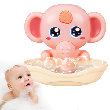 Bath Toys, Elephant Bath Bubble Maker With Music, Magnetic Charging Bubble Machine, Bath Toys For Toddlers 1-3, Toddler Bathtub