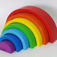 Paras | 7 Pc Rainbow Stacker Toy 7 Piece Wooden Stacking Toy Round Stacking Wooden Block (Rainbow Colors)