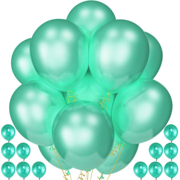 120 Pack Pearl Green Balloons, Bright 12 Inch Royal Green Latex Party Balloons For Birthday Wedding Baby Shower Halloween.