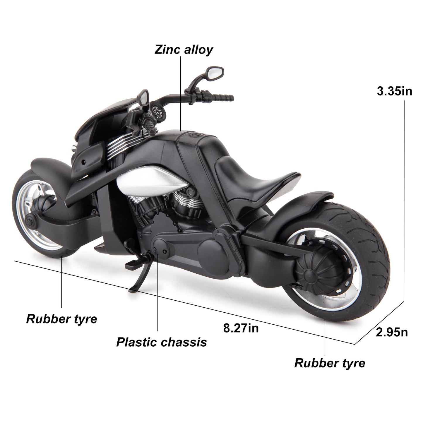 Bdtctk 1:12 Compatible For Travertson V-Rex Motorcycle Toy Car, Model Car, Collection And Decoration Gift Toy For Adults And Kid