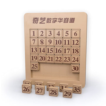 Liangcuber Qy Toys 6X6 Klotski Puzzle Magnetic Sliding Number Puzzle Abs Brain Teasers Toy Tangram Jigsaw Intelligence (35-Digit