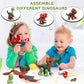 TOY Life 4-Pack Take Apart Dinosaur STEM Toys for Ages 3-12, Educational Building & Construction Set, Toddler Boys Gift, Prescho