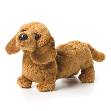 Demdaco Light Brown Dachshund Children'S Plush Beanbag Stuffed Animal Toy