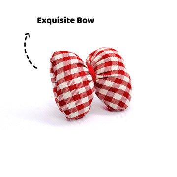 LYBHYQTII Doll Clothes for 17cm Dolls Cute Style enhanced Handmade Outfit 3 Piece Set Including a Denim Dress  Red Bow and Bag - Dolls Clothes Accessories for Play & Display - No Doll (Blue)