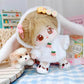 Niannyyhouse 20Cm Plush Doll Clothes Rabbit Bear Coat Glasses Satchel 8In Doll Dress Up (White)