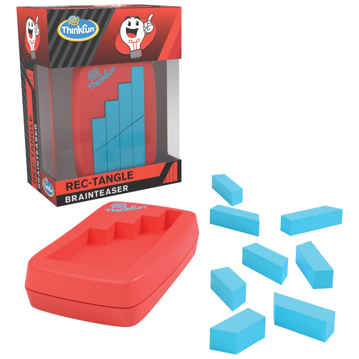 Think Fun Pocket Brainteasers - Rec-Tangle Puzzle Game And Stem Toy For Boys And Girls Age 8 And Up