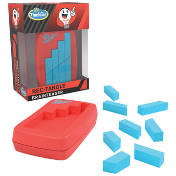 Think Fun Pocket Brainteasers - Rec-Tangle Puzzle Game And Stem Toy For Boys And Girls Age 8 And Up