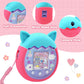 Winceed Silicone Case For Tamagotchi Pix Virtual Pet Game Machine, Protective Cover For Tamagotchi Pix Sleeve Protector Skin With Hand Strap (Turquoise+Pink)
