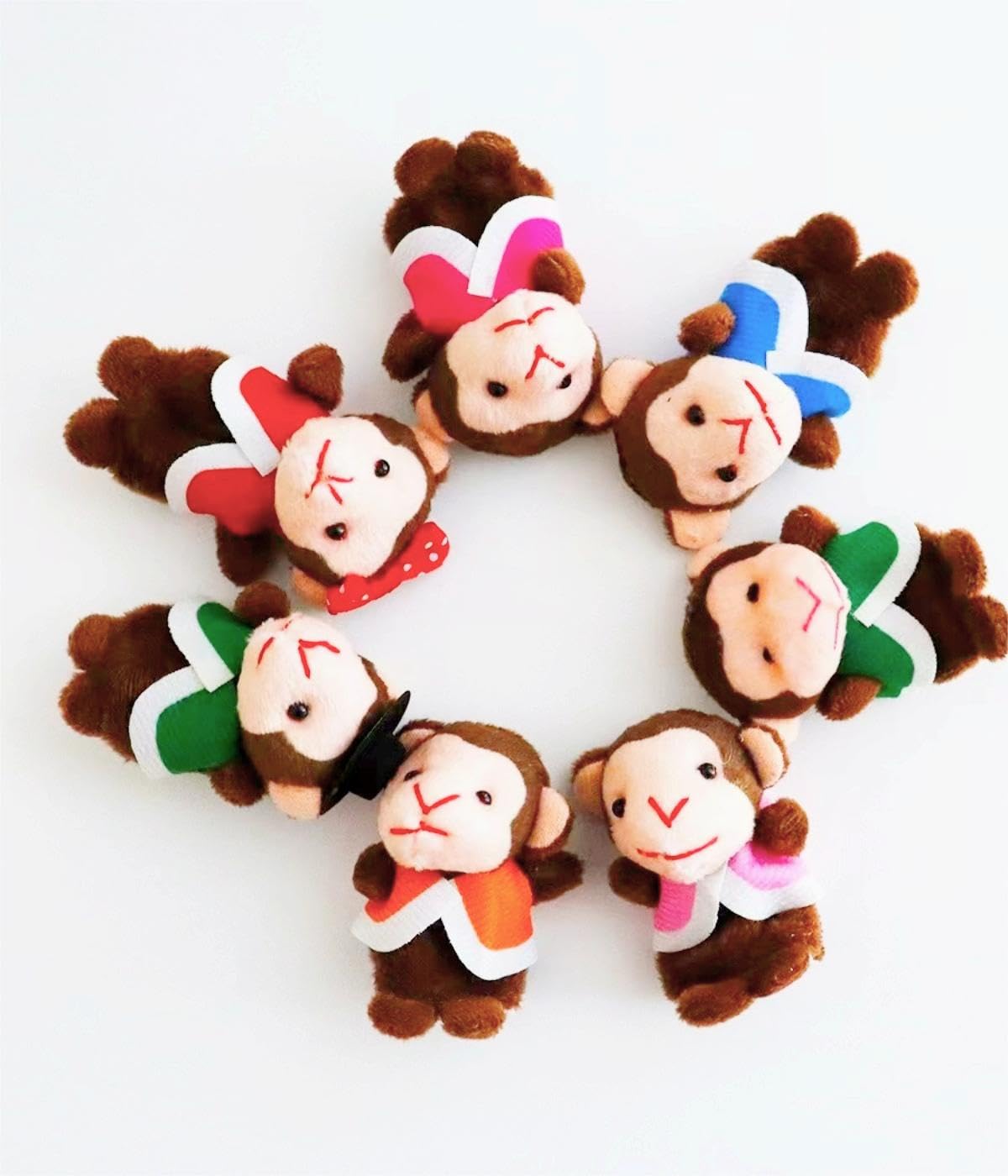 5 Little Monkeys Finger Puppets For Kids, 7 Pack Plush Finger Puppets Toy, Storytelling Theater Role Play, Bedtime Story For Tod