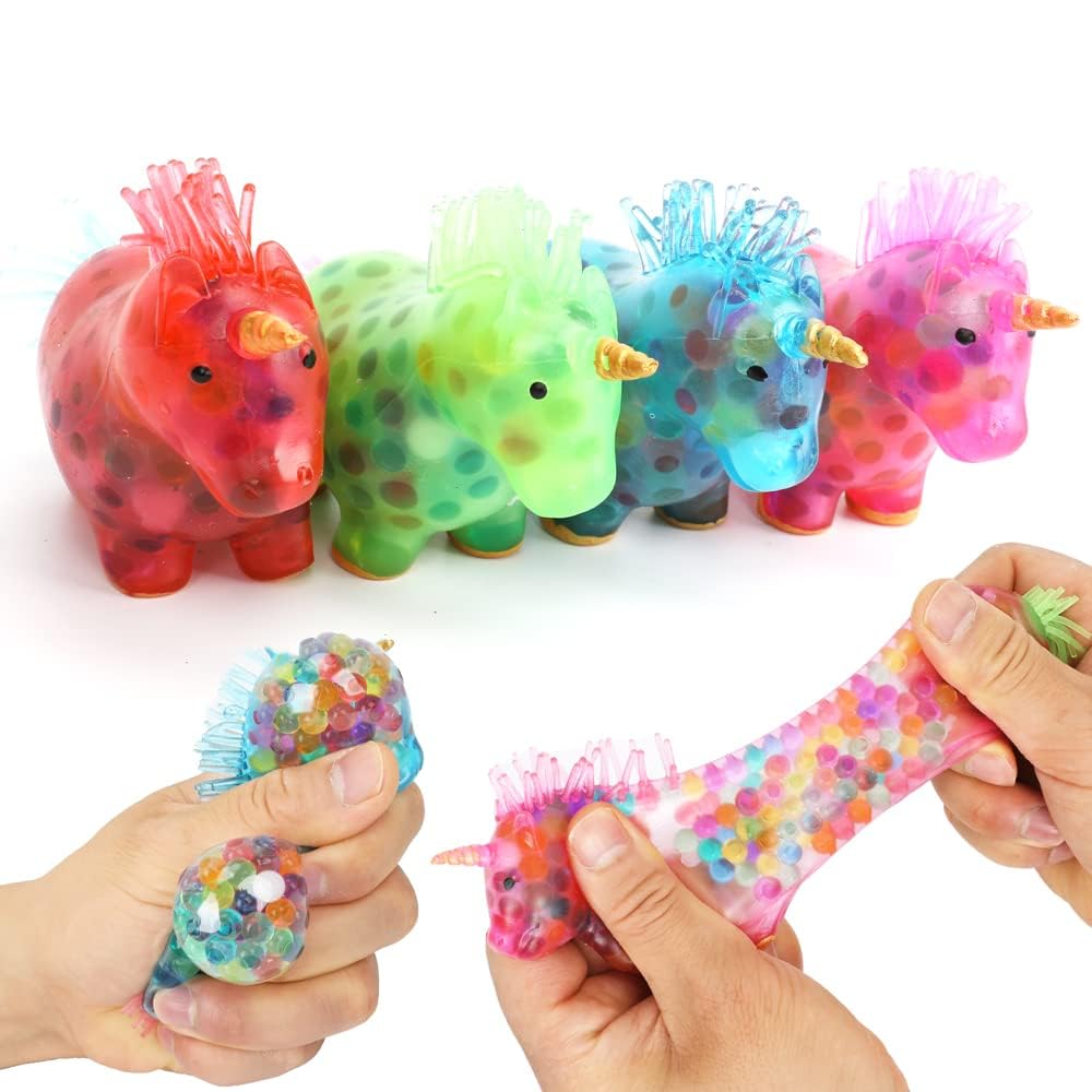 Vomaok 4 Pack Unicorn Stress Balls For Christmas Stocking Stuffers Gifts