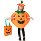 Octeen Halloween Kids Pumpkin Costume, 3 Pcs Pumpkin Cosplay Set Included Pumpkin Tote Bag(9.8 X 11.8 Inch