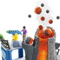 Schleich Dinosaurs - Volcano Expedition Base Camp, Dinosaur Playset Including Led Erupting Volcano, Researcher Figurines And 2 X