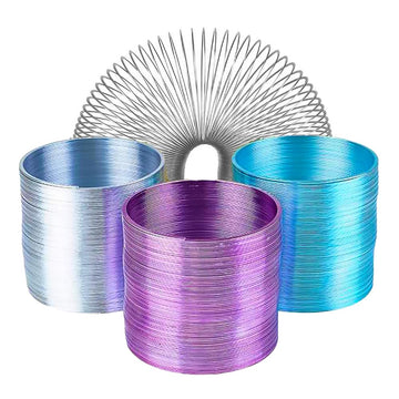 The Dreidel Company Metal Coil Spring, Goody Bag Fillers, Party Favor For Kids, Variety Of 2.4'' (60Mm) Individually Boxed (24-P