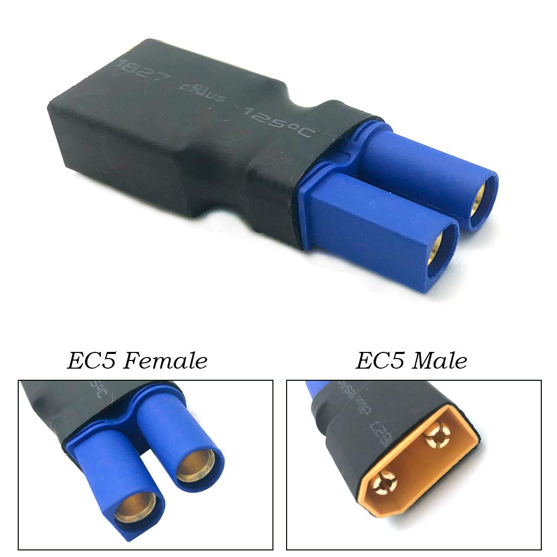 Fly Rc 4Pcs Xt90 Male To Ec5 Female Plug Connector Adapter For Lipo Battery Connector Adapters