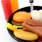 25 Pcs Play Food Kids Toy Set For Toddlers, Kitchen Cooking Toy Fast Food Pretend Play Toy Grill Set With Pan, Spatula & Sauce B