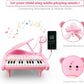Love&Mini Piano Keyboard Toy For Girls - 24 Keys Toddler Piano Music Toy Instruments With Microphone, Pink Piano Toys For 1 2 3 Years Old Girls Birthday Xmas Gift