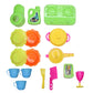 BOXO 16 Pcs Portable Cooking Kitchen Play Set Food Party Toy for Girls Playing Multicolor Pack of 1
