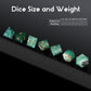Dndnd Aagte Dungeons And Dragon Dice Set 7 Pcs D&D Dice With Gorgeous Gift Case For Dnd Tabletop Game (Green Agate)