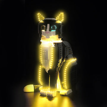 Hilighting Upgraded Led Light Kit Compatible With Lego Tuxedo Cat Building Set, Lights Decoration Compatible With Lego 21349 (Mo