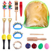 Excluzo Wooden Musical Instruments Toys Set Percussion Instruments For Kids Toddlers Preschool Educational Music Toy With Storag