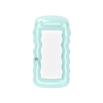 FUNBOY Giant Inflatable Luxury Clear Mint Blue Mesh Lounger Water Hammock Pool Float, Perfect for a Summer Pool Party, Cup Holde