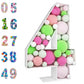 JoyBox Design 3FT Number 4 Mosaic Balloon Frame Kit - Light Up Foam Board for Birthday Decoration