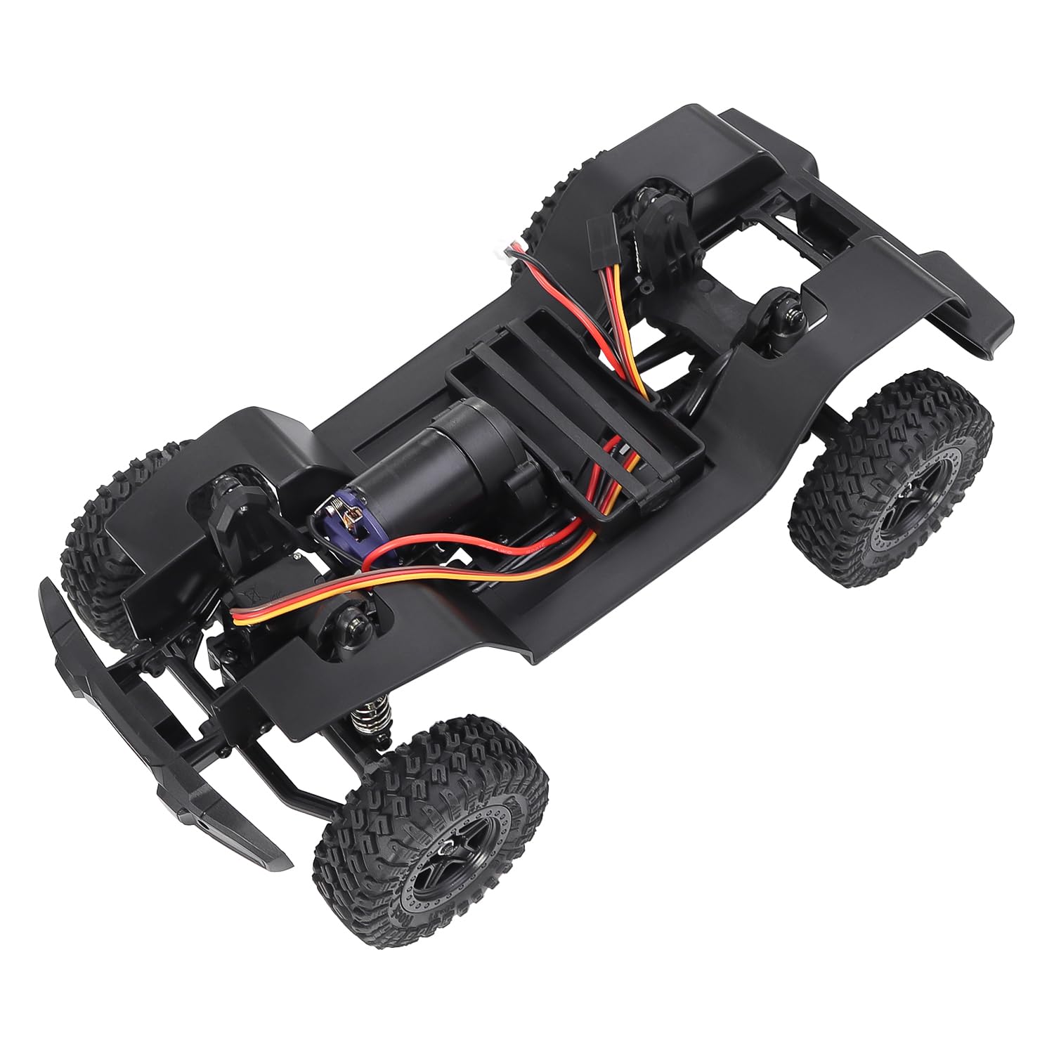 Faccnoy Trx4M 155Mm 6.10In Wheelbase Assembled Frame Chassis Front Rear Axles Gearbox For 1/18 Ax-8560 Rc Crawler Trx4-M Bronco