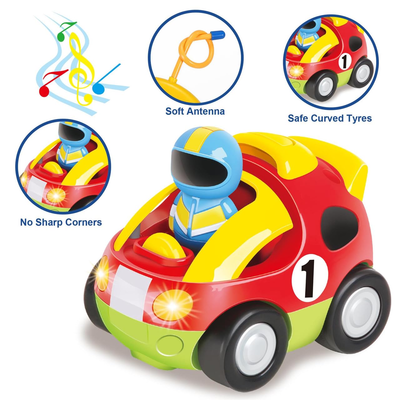 Liberty Imports My First Cartoon RC Race Car Radio Remote Control Toy for Baby, Toddlers, Children