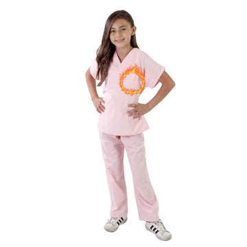 M&M Scrubs Super Soft Children Scrub Set Kids Dress Up (8/10, Pink)