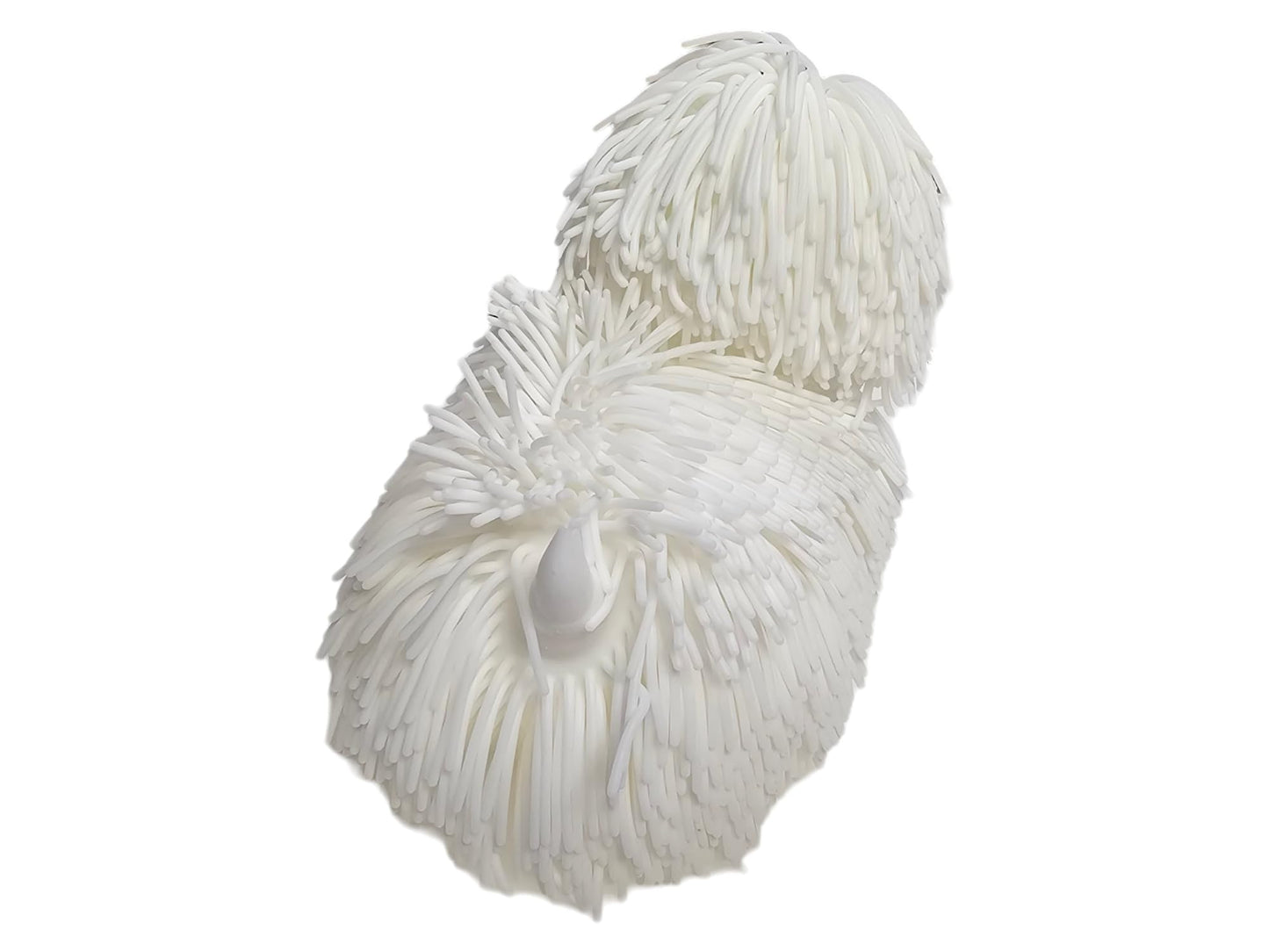 Zugar Land Soft Shaggy Puffer Dog Toy (1 White) (8' X 5') Filled With Air For A Fun Squishy Stretchy Fidget Experience. Blue, Pink, White. (1 White)