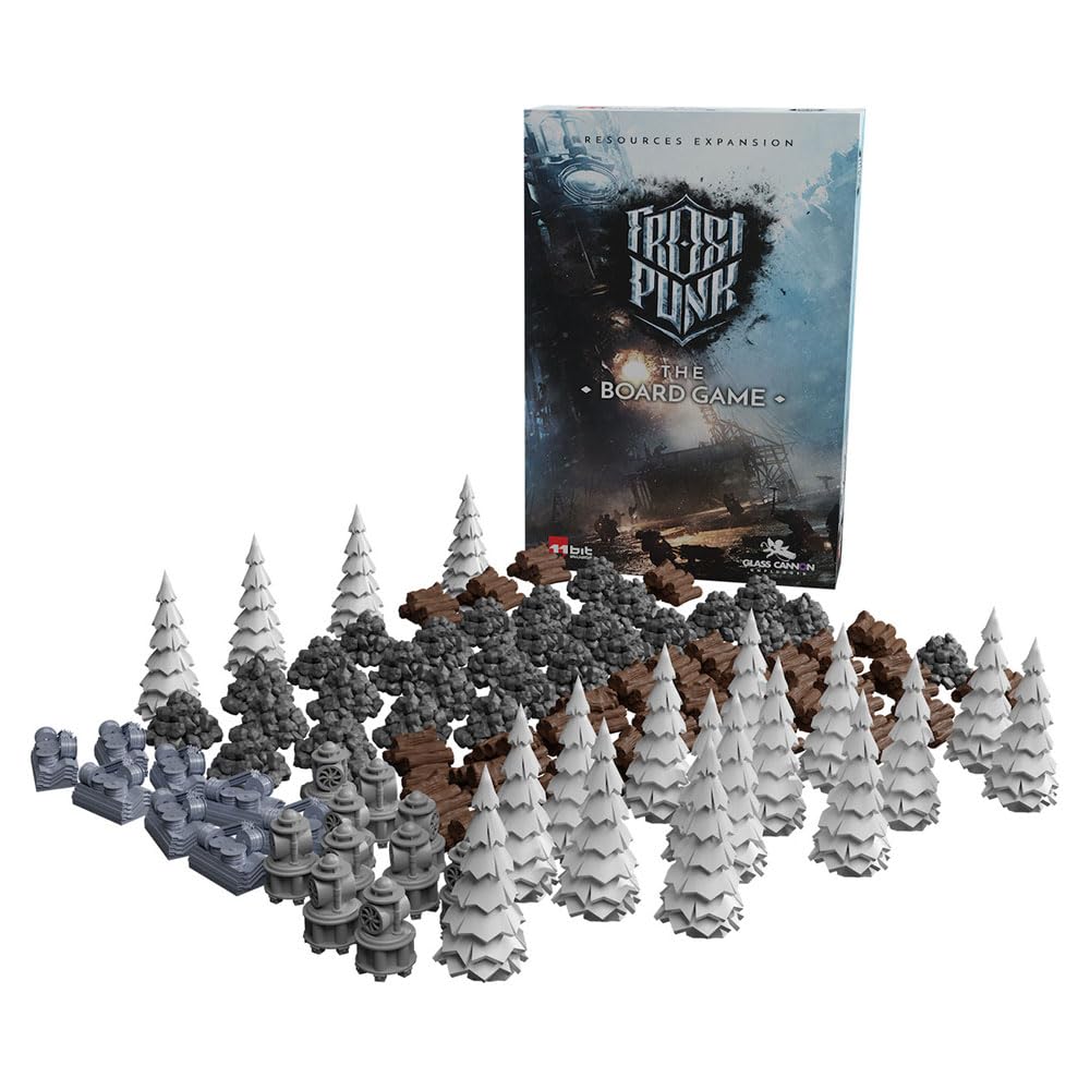 Rebel Studio Frostpunk The Board Game Resources Expansion - 98 Plastic Miniatures, Deluxe Component Upgrade For Enhanced Gameplay Aesthetics! Ages 16+, 1-4 Players, 120-150 Minute Playtime