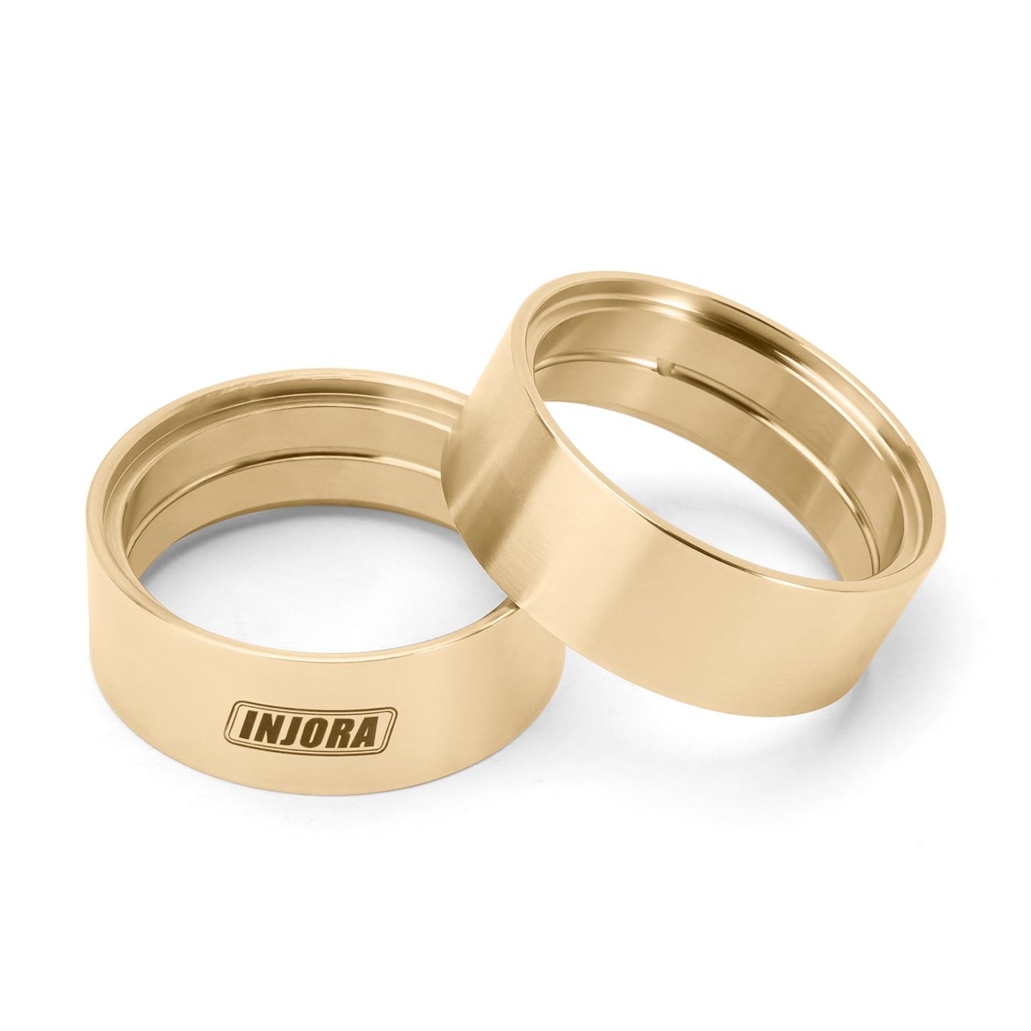 INJORA Brass Inner Beadlock Rings - 27g/pc 1.3'' Wheel Weights Fit for 1/24 1/18 RC Crawler Upgrade