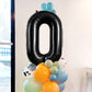 Large Black Number 0 Balloons, 40 Inch Foil Balloons, Giant Number Balloons For Women/Men Birthday Party Anniversary Celebration