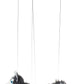 Artisan Owl Siberian Husky Marionette Puppet - Yarn Dog With Wooden Feet, Detachable Strings (Black)