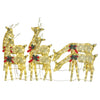 'Vidaxl Christmas Reindeer 6-Piece Set- Gold Warm White Mesh Outdoor/Indoor Lights, Energy-Saving Leds With 8 Lighting Effects, Simple Assembly