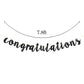 Black Glitter Congratulations Banner for Wedding, Anniversary, Graduation, Congrats Master Bunting, Retirement Party Decorations